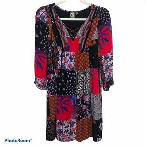ANTHROPOLOGY One September Patchwork Tunic Dress